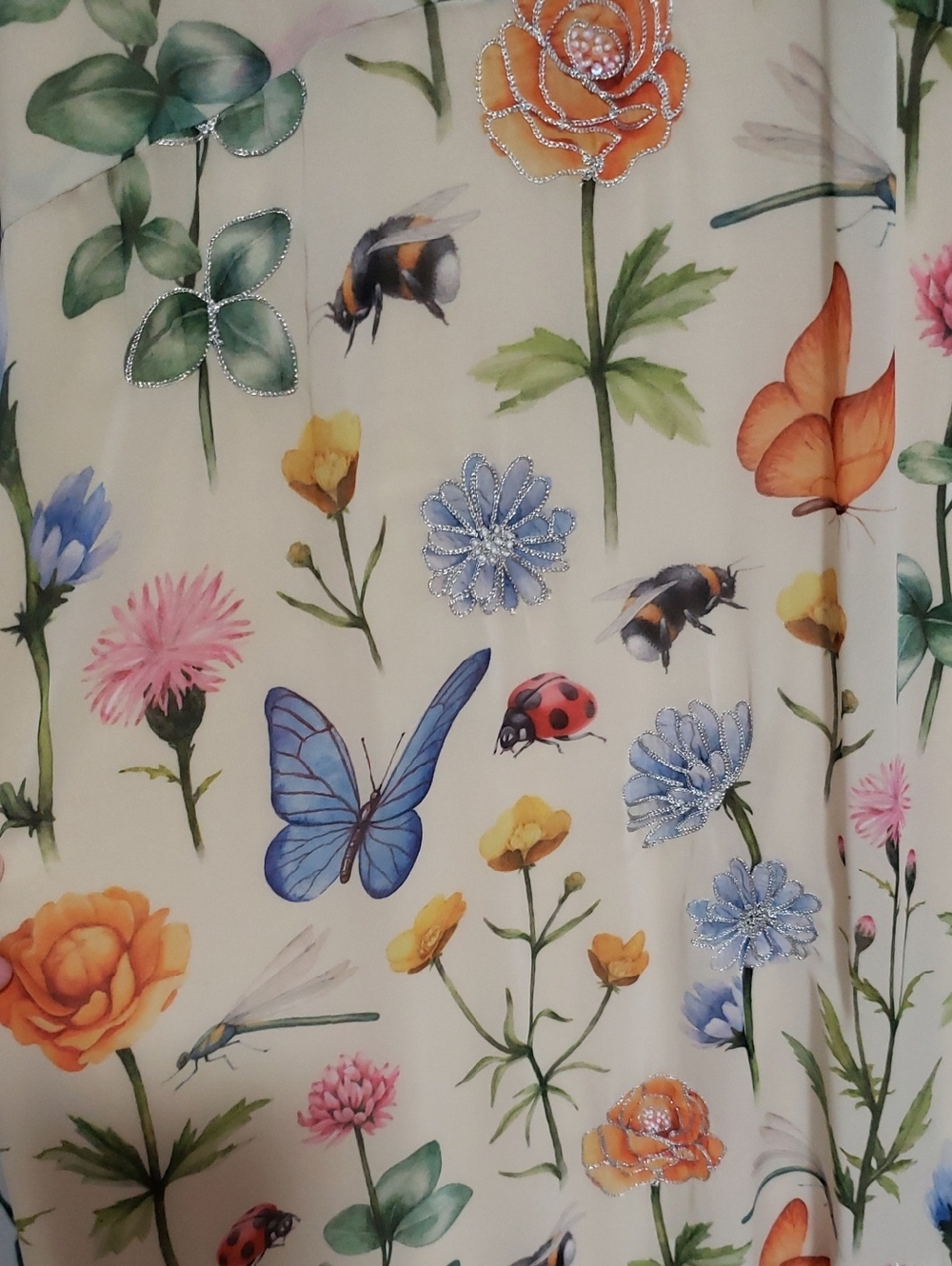 RARE Anthropologie Garden Midi Dress by Pankaj & Nidhi, Size 12P - Picture 10 of 16